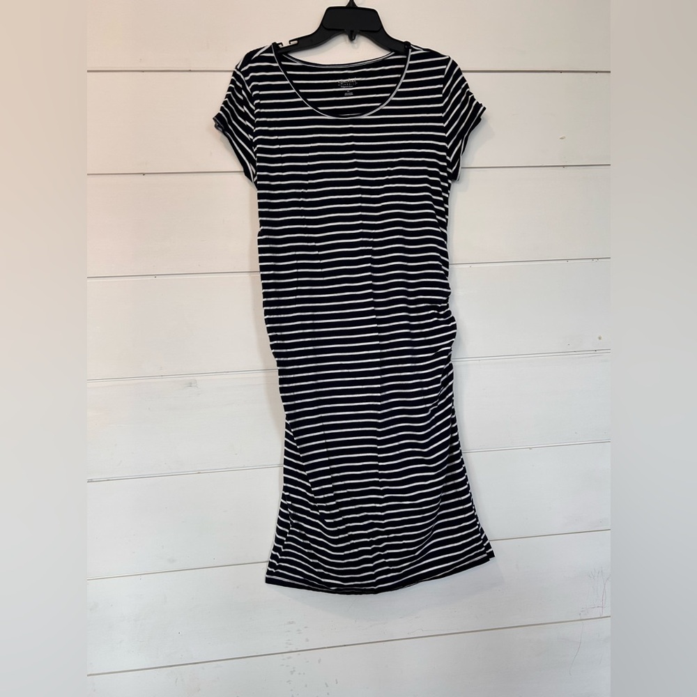 Isabel Maternity by Ingrid & Isabel Black and White Striped Dress